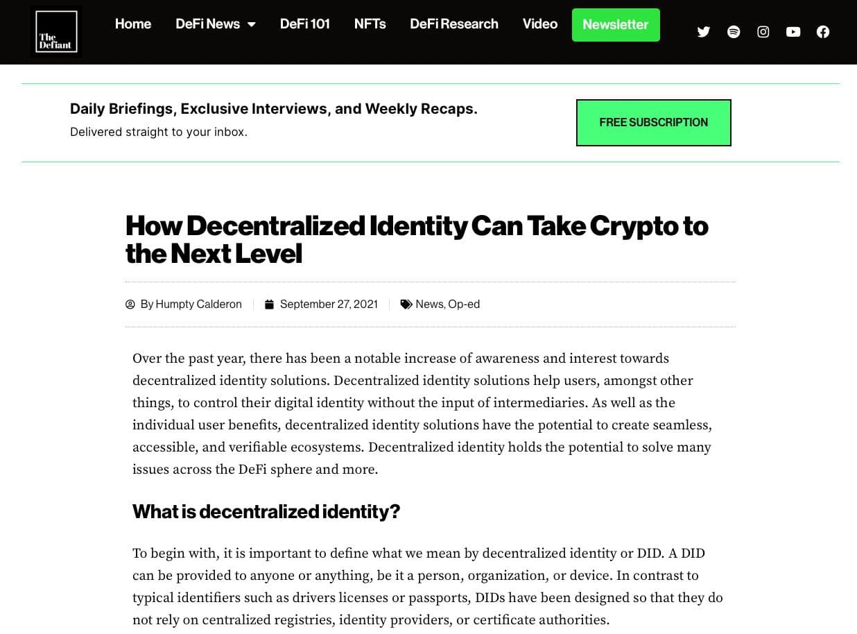 How Decentralized Identity Can Take Crypto to the Next Level